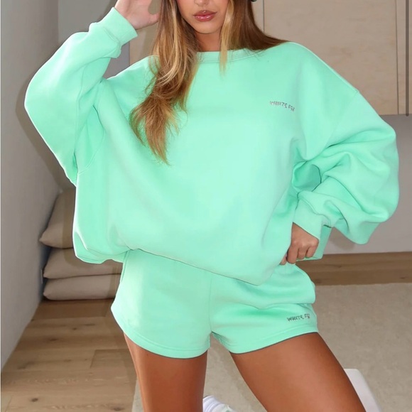 Jackets & Blazers - Mint Green Oversized Sweatshirt